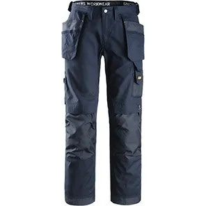 Snickers Craftsmen 3214 Navy Canvas  Holster Pocket Trousers