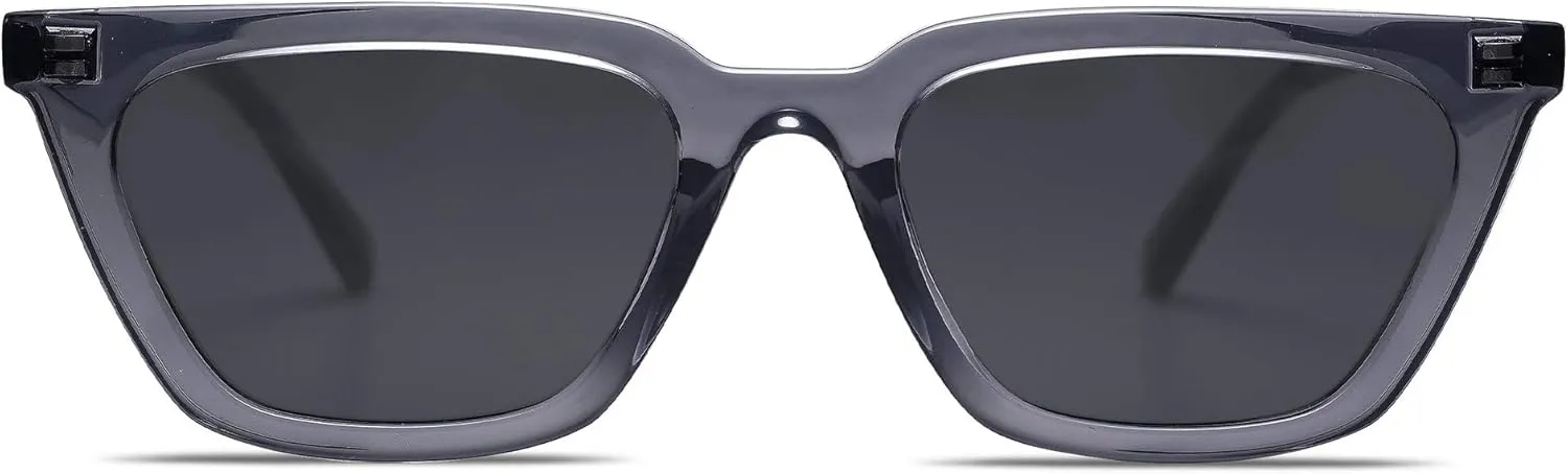 SOJOS Polarized Narrow Square Cateye Sunglasses for Women Retro Trendy Driving Glasses SJ2169