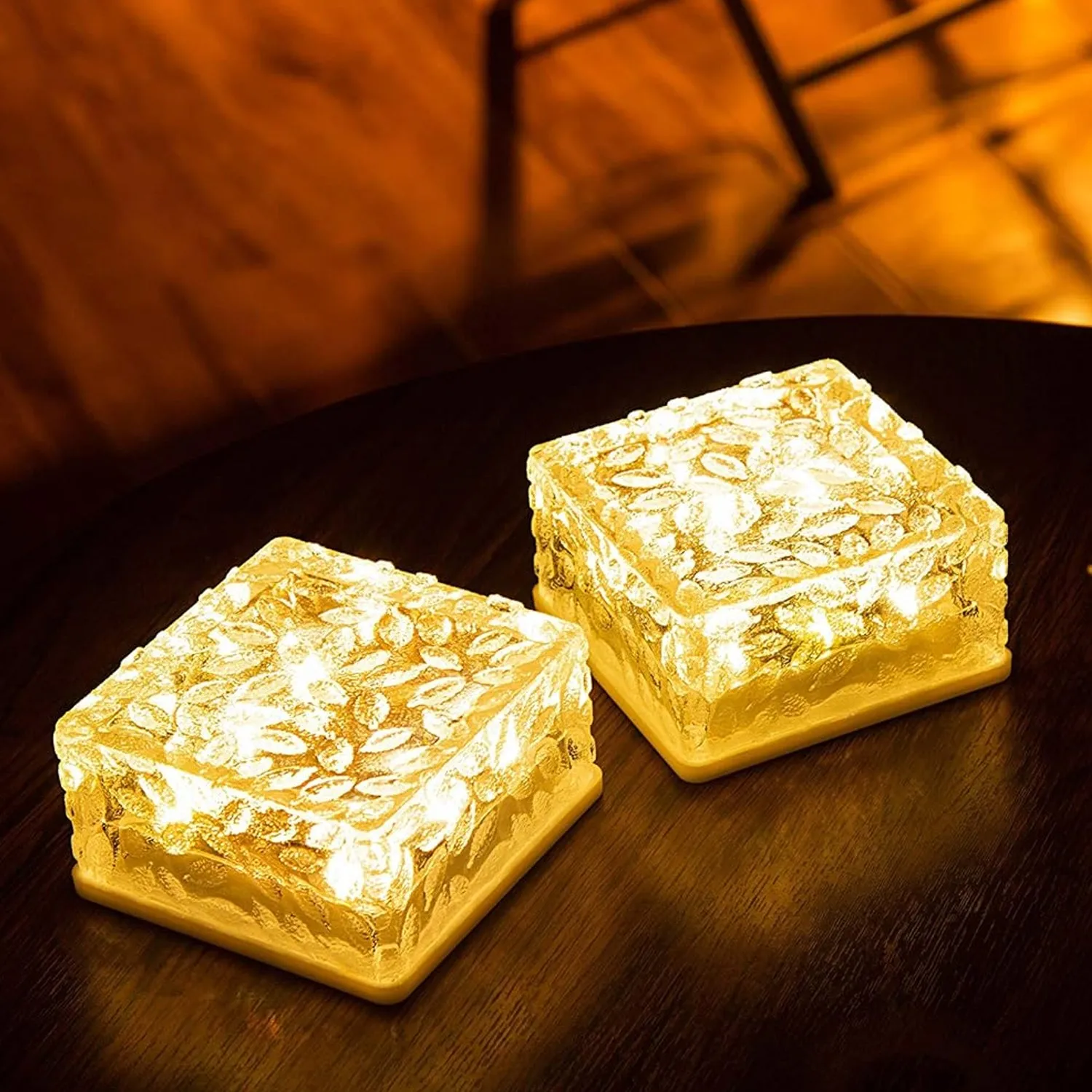 Solar Ice Cube Shaped Garden Lights for Pathway & Garden
