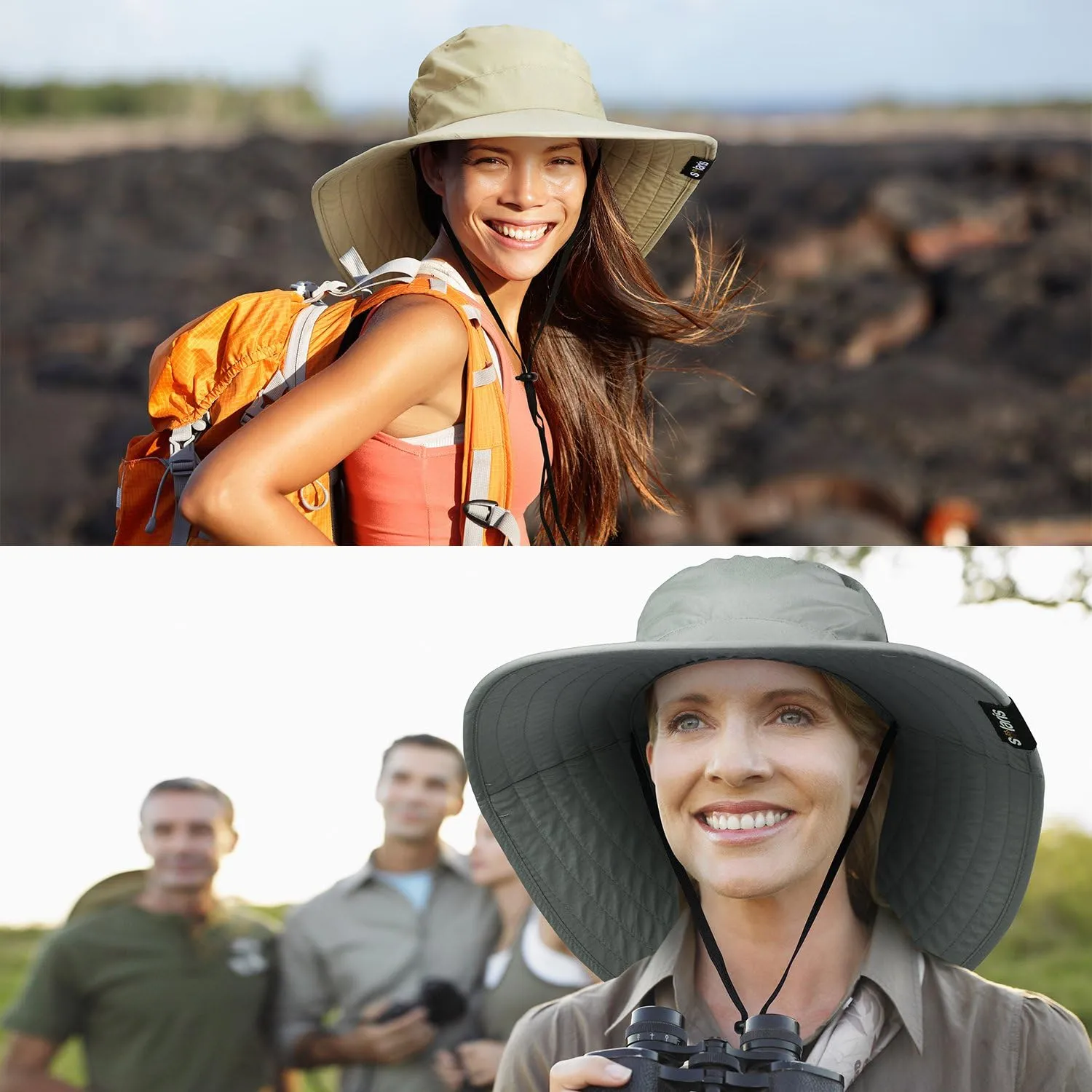 Solaris Wide Brim Women Sun Hat, UPF 50  Sun Protection Outdoor Hat for Gardening Hiking Safari, Only Suitable Small Head