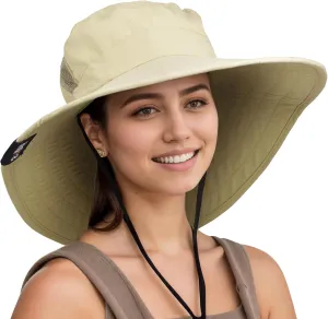Solaris Wide Brim Women Sun Hat, UPF 50  Sun Protection Outdoor Hat for Gardening Hiking Safari, Only Suitable Small Head