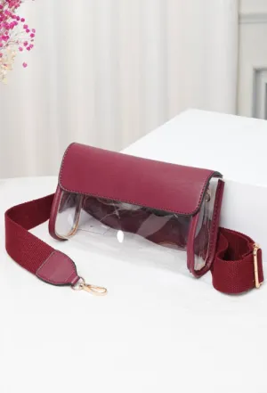 Solid Trim Crossbody Stadium/Concert Bag