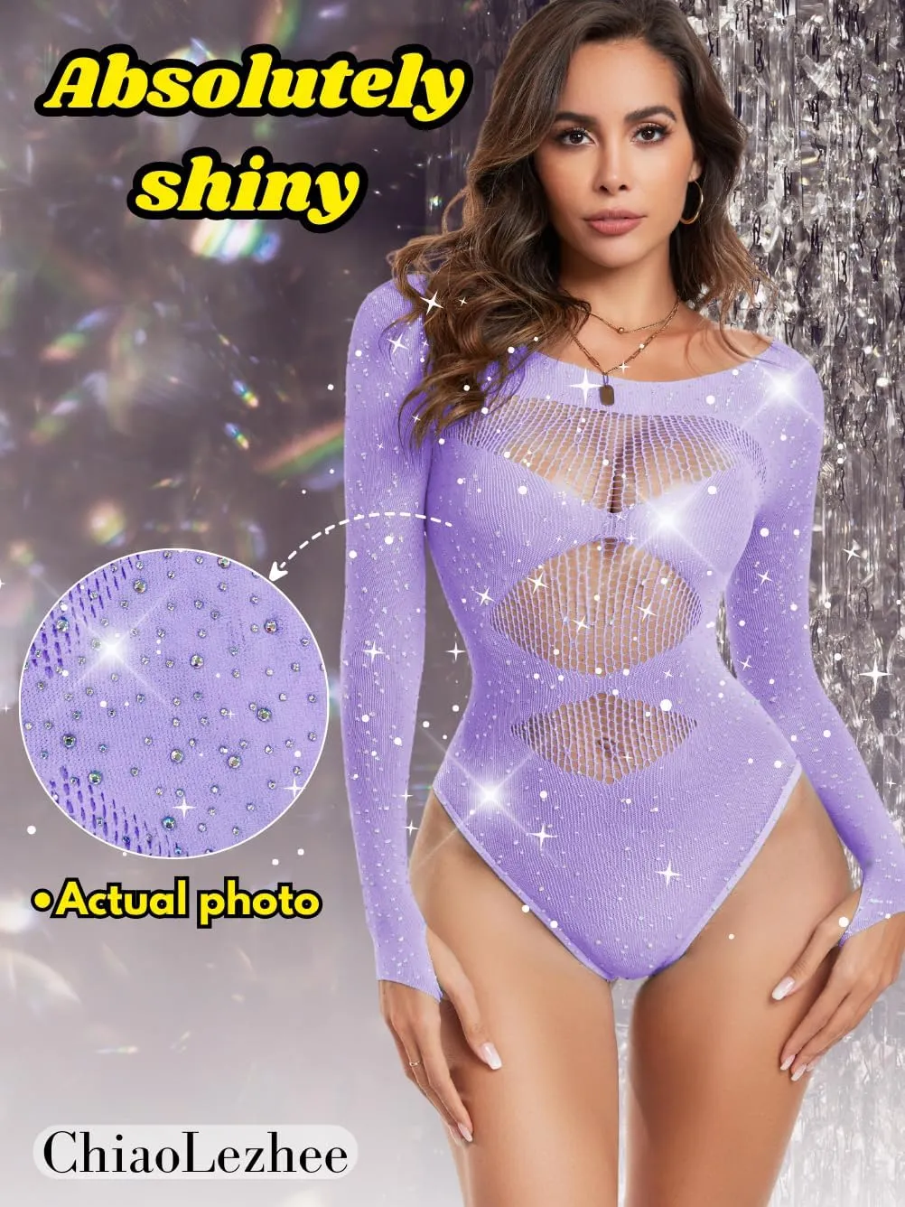 Sparkly Rhinestone Bodysuit, Sexy Rave Outfits, Size Fit 0-16