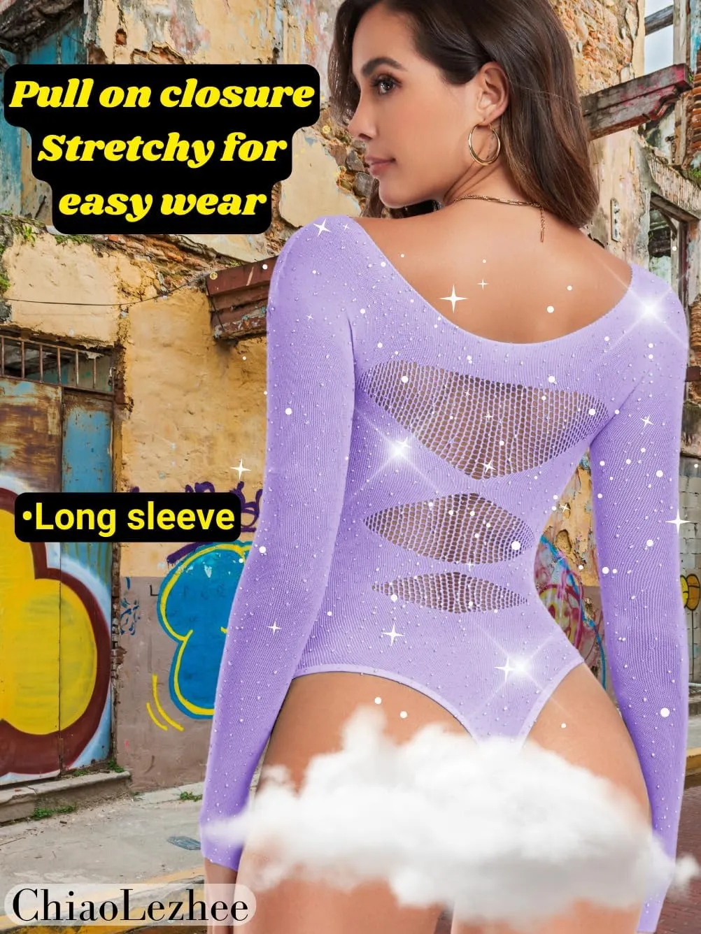 Sparkly Rhinestone Bodysuit, Sexy Rave Outfits, Size Fit 0-16