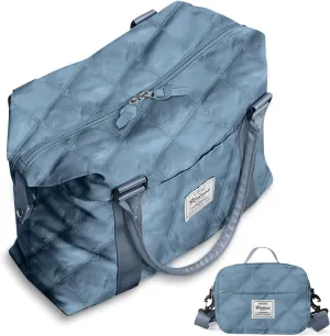 Sport Gym Duffel Bags for Women Cute Travel Weekender Tote Bag with Toiletry Bag Carry On Bag Overnight Bag with Wet Pocket Hospital Bag for Labor and Delivery Blue