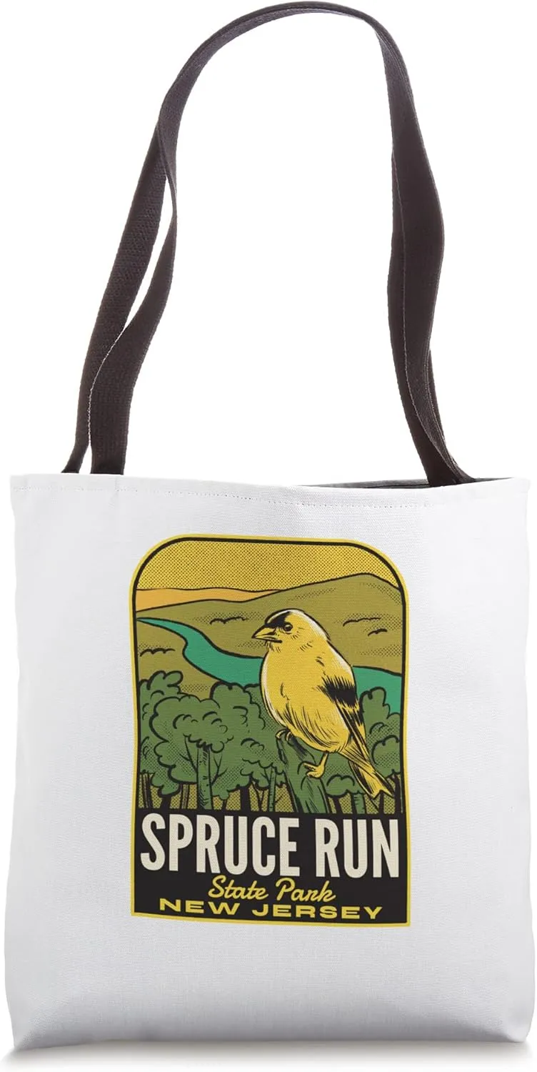Spruce Run State Park NJ Vintage Travel Tote Bag