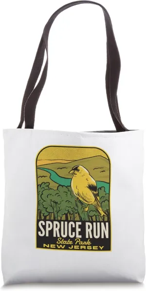 Spruce Run State Park NJ Vintage Travel Tote Bag