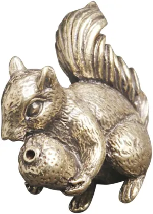 Squirrel Statue Desktop Squirrel Figurine Brass Squirrel Decor Retro Craft for Home