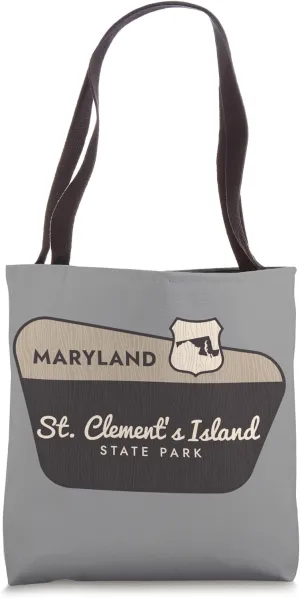 St Clements Island State Park Maryland Welcome Sign Vacation Tote Bag