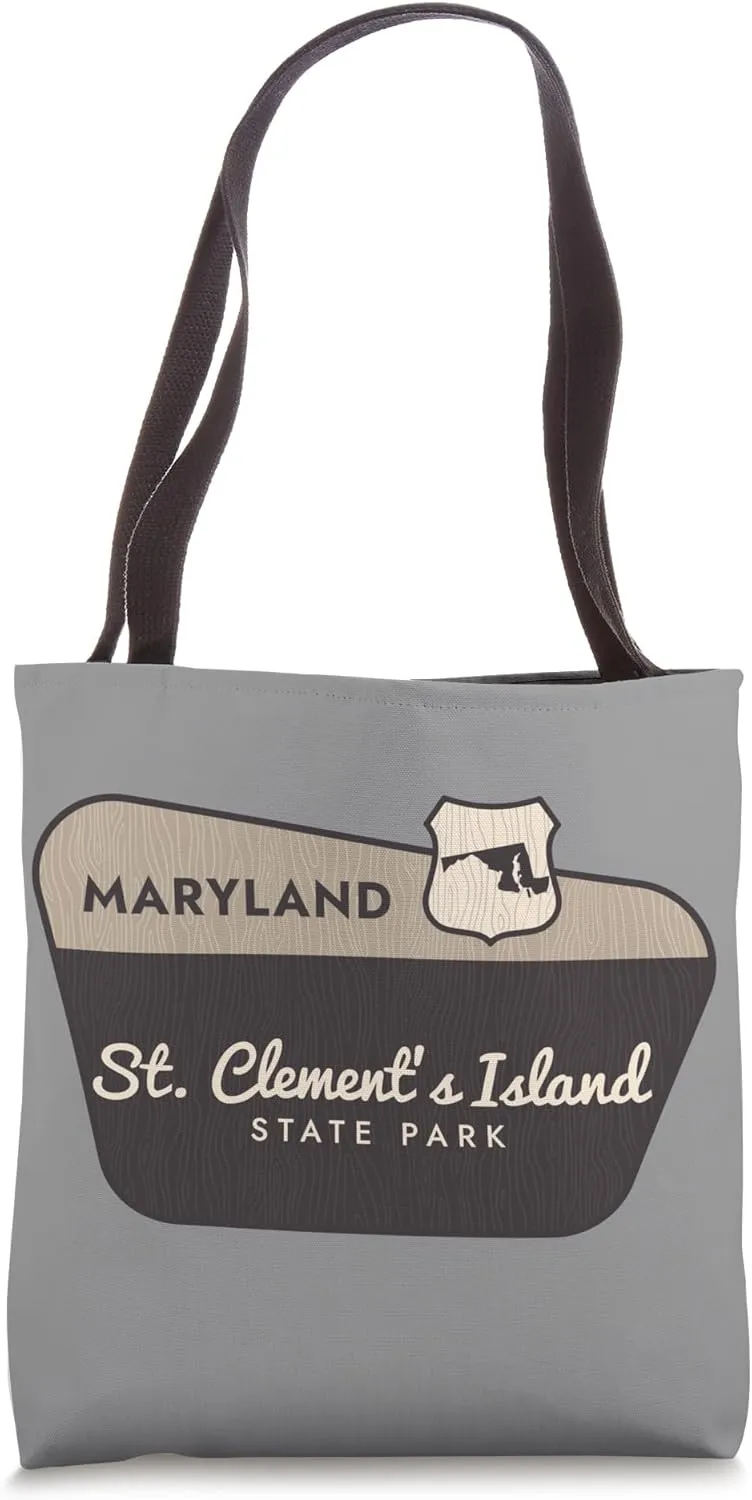 St Clements Island State Park Maryland Welcome Sign Vacation Tote Bag