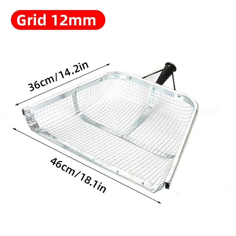 Stainless Steel Soil Sifter Drain Shovel Gardening Mesh Screen Filter Durable