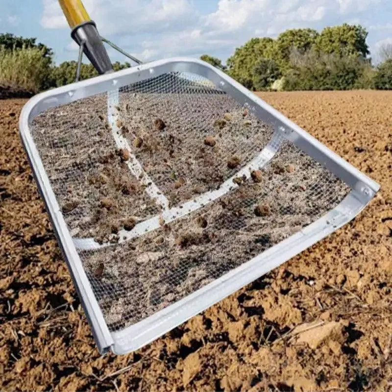 Stainless Steel Soil Sifter Drain Shovel Gardening Mesh Screen Filter Durable
