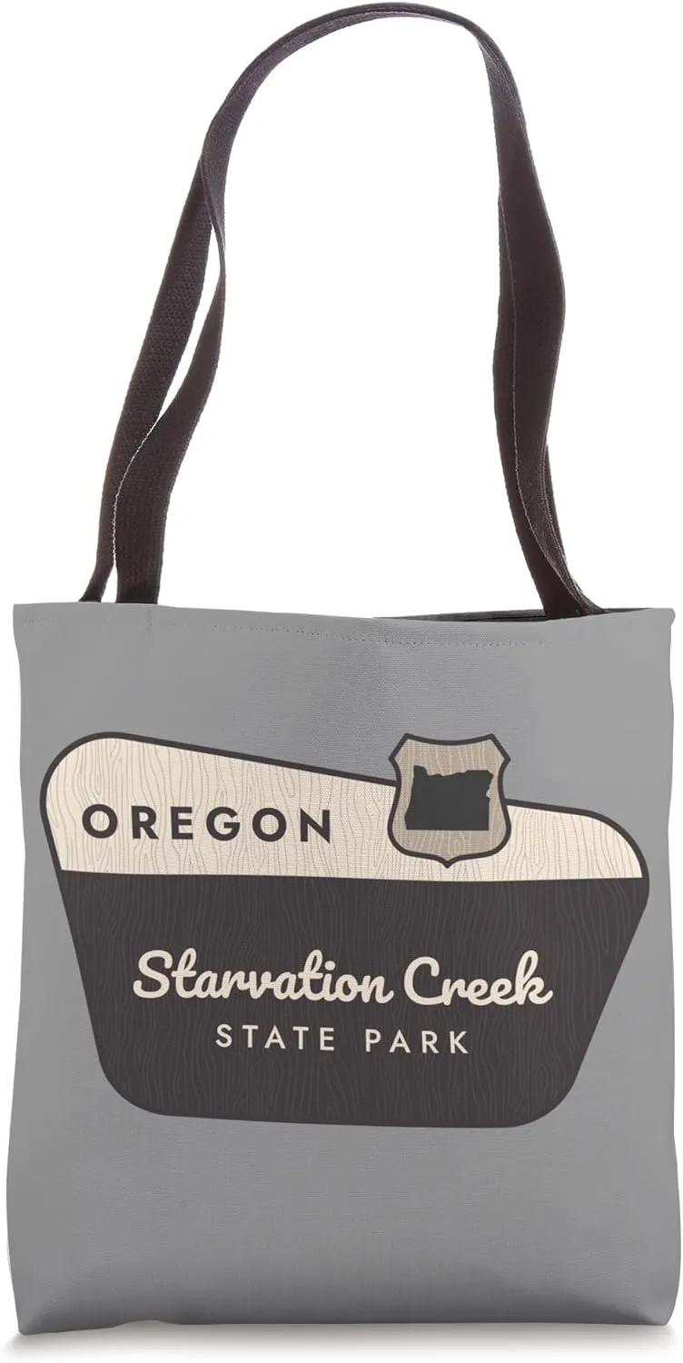Starvation Creek State Park Oregon Welcome Sign Vacation Tote Bag