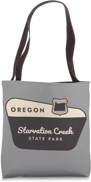 Starvation Creek State Park Oregon Welcome Sign Vacation Tote Bag