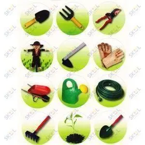 Stickers Gardening Tool 1.2" 10/sheets
