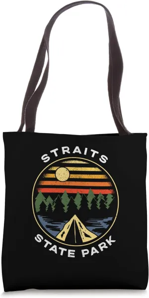 Straits State Park Michigan Forest Camping Vacation Souvenir Tote Bag