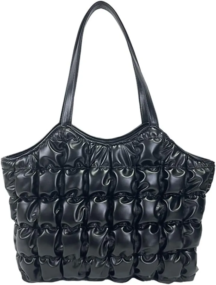 Stylish PU Commuters Shoulder Bag Vintage Diamonds Quilted Handbag Lightweight Bag for Students & Professionals