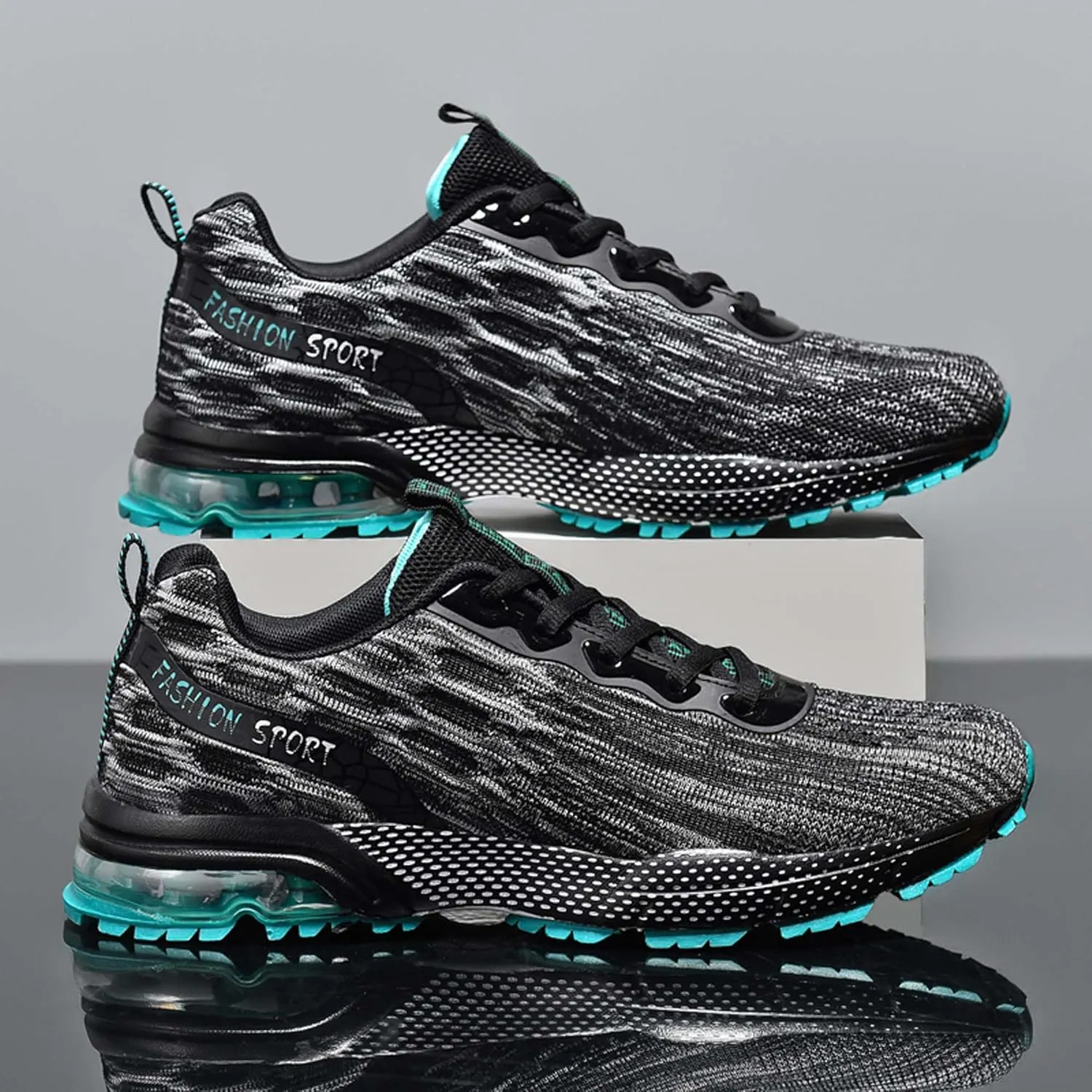 Summer air Cushion Running Shoes, Anti Slip Sports Running Shoes, Breathable Walking Travel Shoes, Plus Size Basketball Shoes