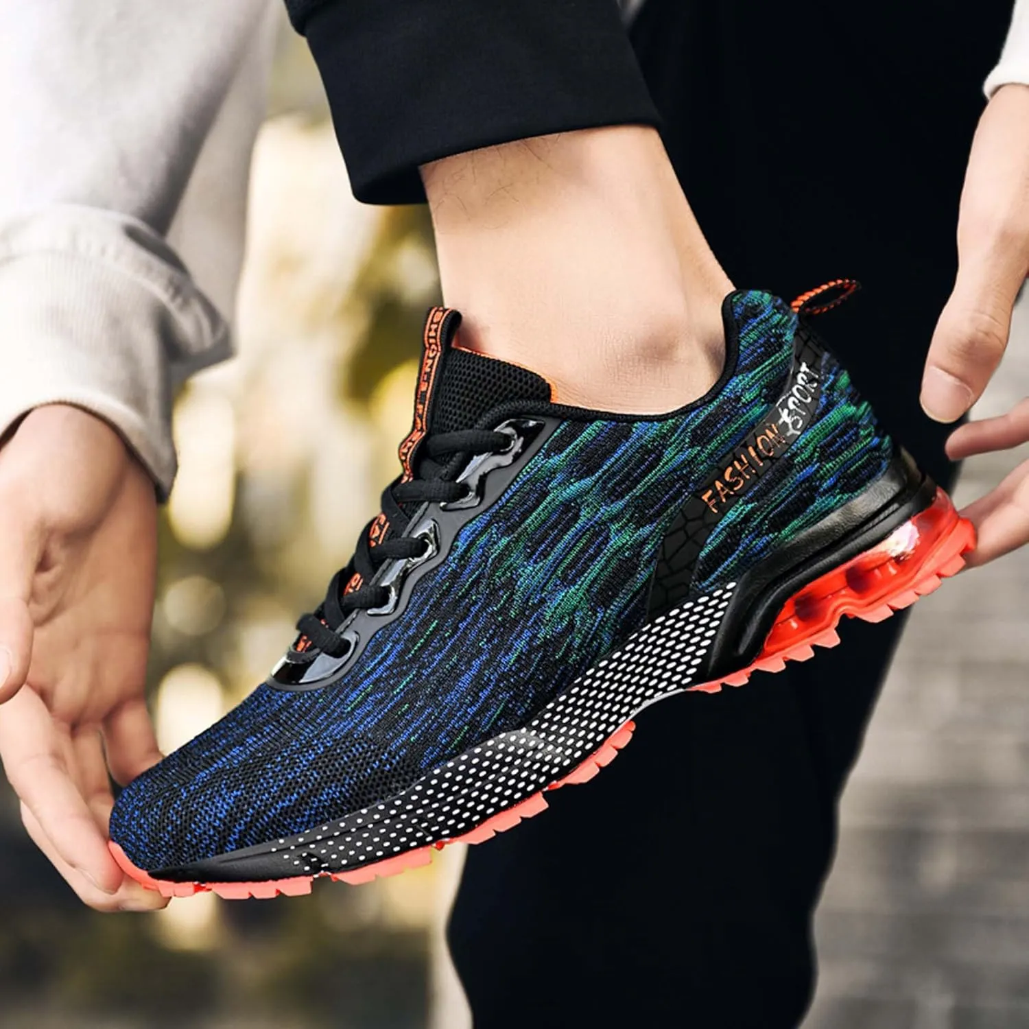 Summer air Cushion Running Shoes, Anti Slip Sports Running Shoes, Breathable Walking Travel Shoes, Plus Size Basketball Shoes