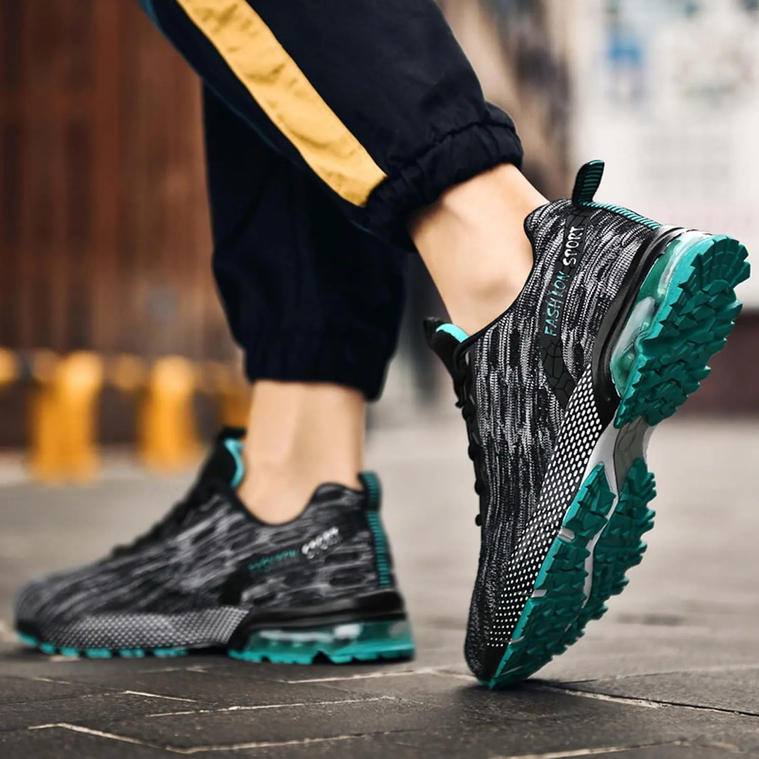 Summer air Cushion Running Shoes, Anti Slip Sports Running Shoes, Breathable Walking Travel Shoes, Plus Size Basketball Shoes