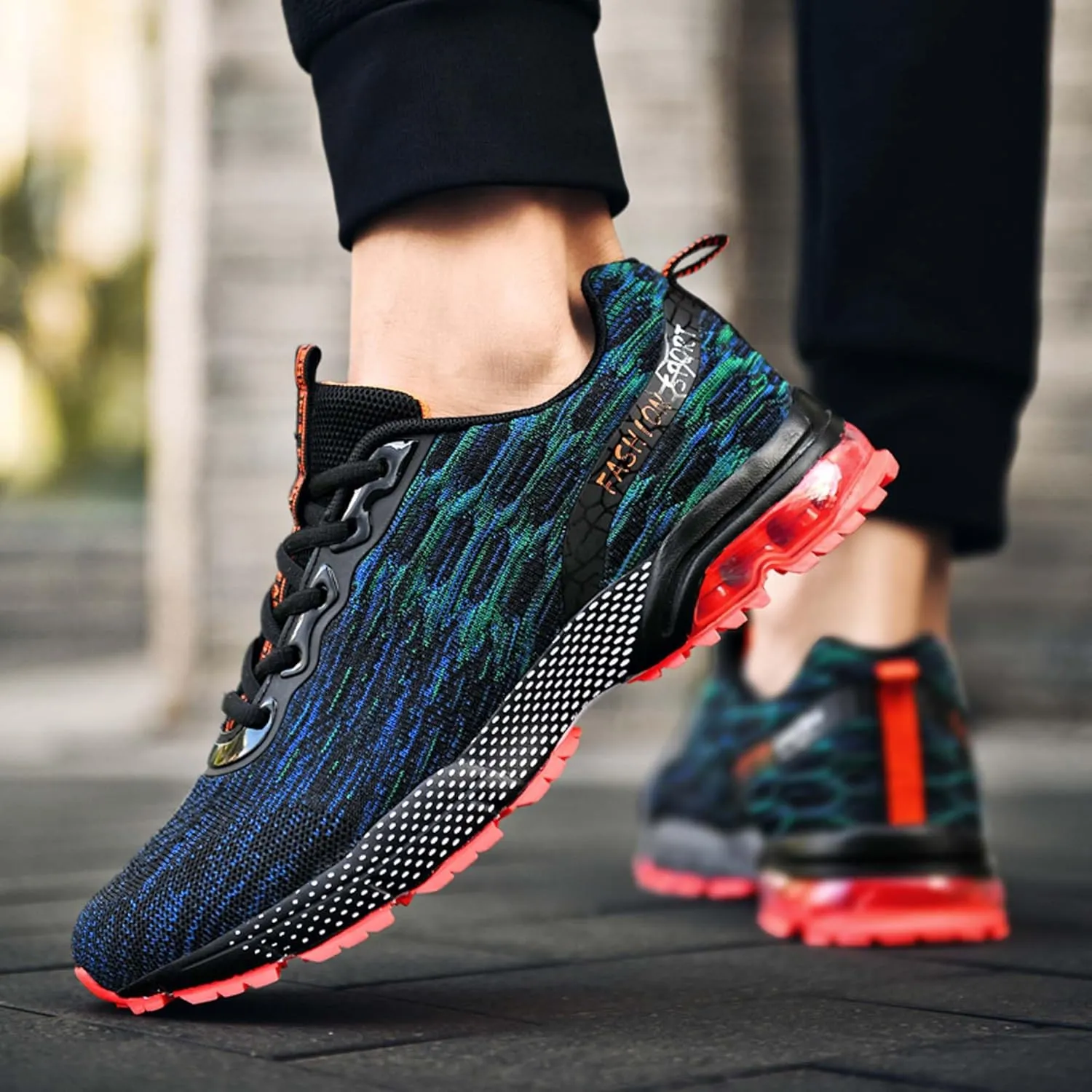 Summer air Cushion Running Shoes, Anti Slip Sports Running Shoes, Breathable Walking Travel Shoes, Plus Size Basketball Shoes