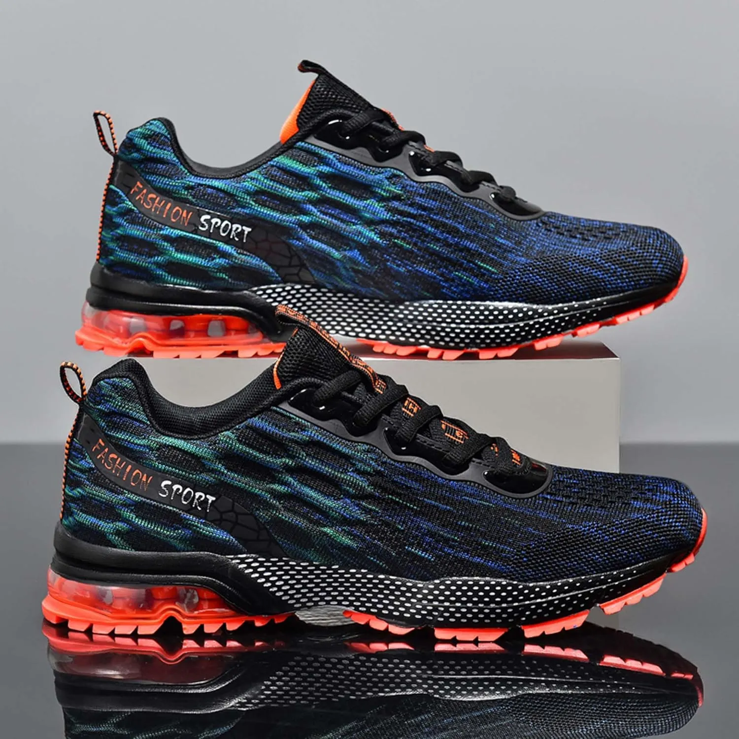 Summer air Cushion Running Shoes, Anti Slip Sports Running Shoes, Breathable Walking Travel Shoes, Plus Size Basketball Shoes