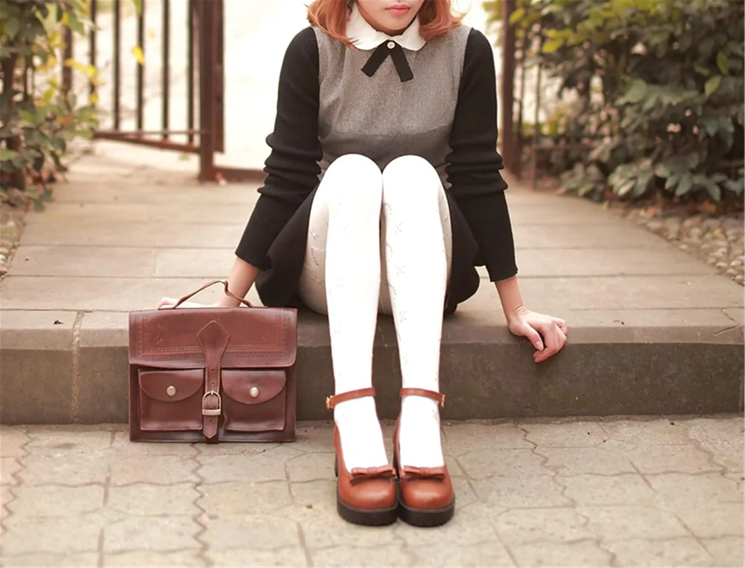 Sungtin Women Buckle Platform Shoes Chunky Mid Heel Mary Jane Shoes School Uniform Dress Shoes