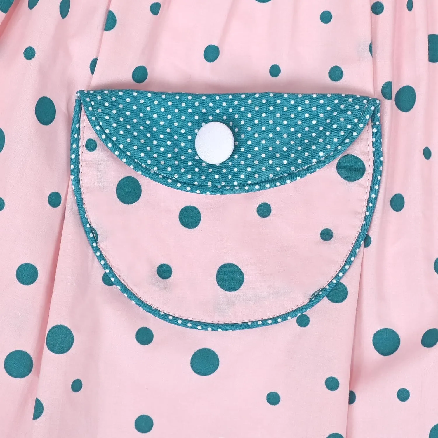 Sunny Fashion Girls Dress Blue Polka Dot Pocket Pleated Summer Sleeveless Cotton