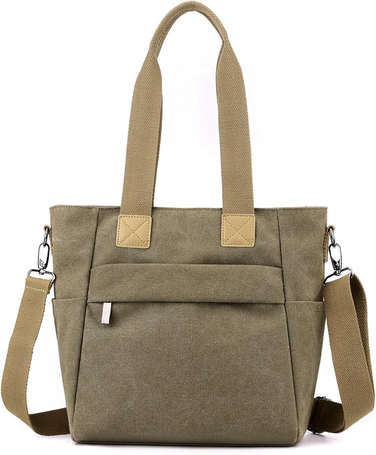 Sunshinejing Women's Canvas Tote Bag Top Handle Handbag Work Totes Purse Shoulder Crossbody Bag
