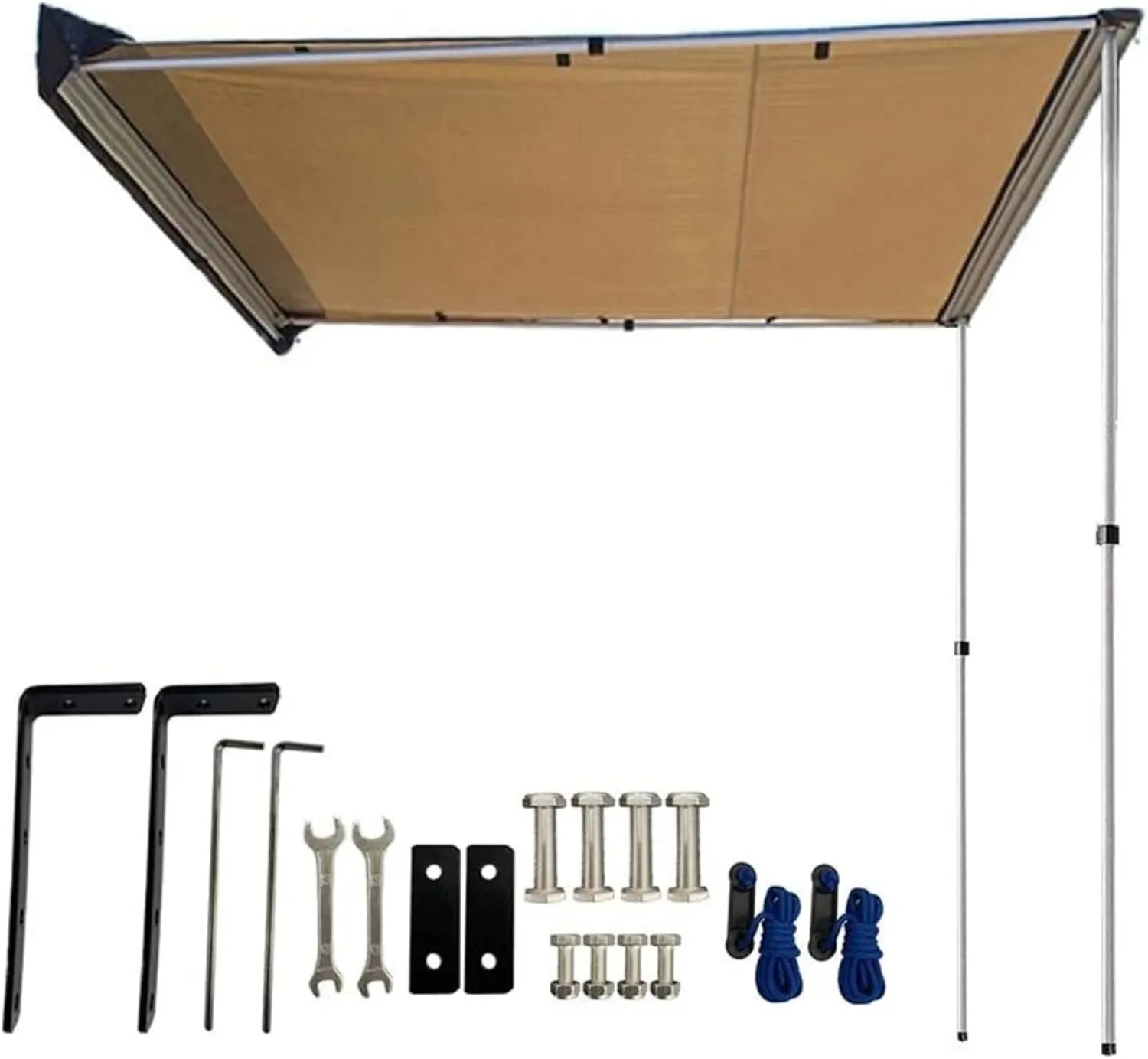 SUV Tent for Camping, Car Tent, Waterproof Car Side Awning Sun Shelter, Portable Car Awning Camping Tarp with Adjustable Tarp Poles for for SUV, Camping, Outdoor
