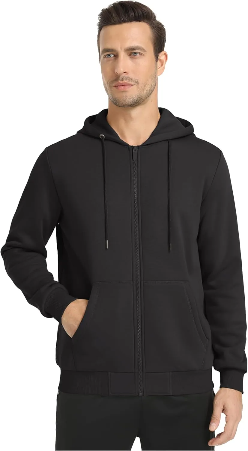 TACVASEN Mens Zip Up Hoodie Fleece Lined Hoodie Jacket Men Full Zip Sweatshirts Outdoor Thermal Athletic Hoodies