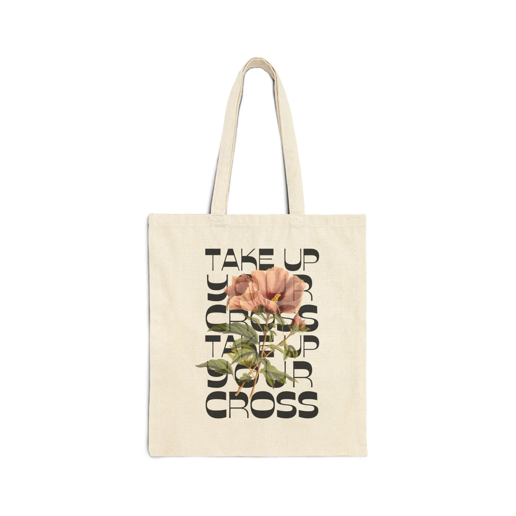 Take Up Your Cross Canvas Tote Bag