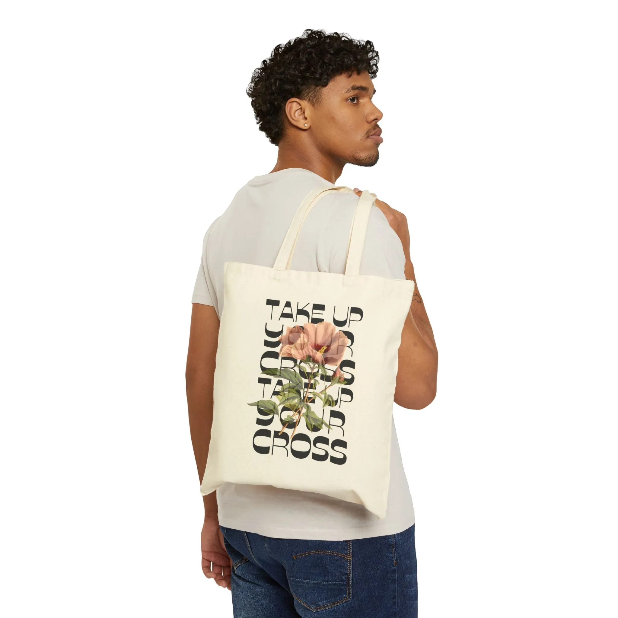 Take Up Your Cross Canvas Tote Bag