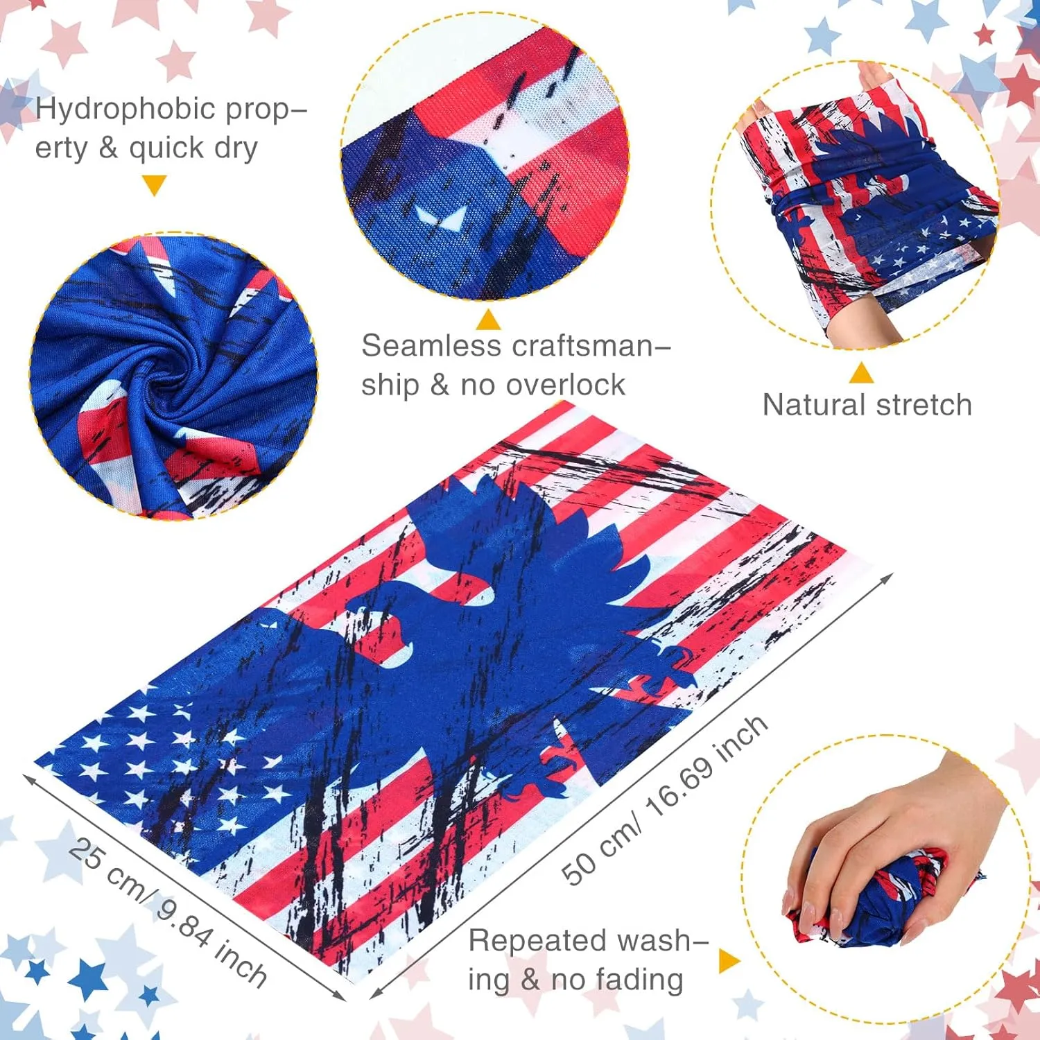 Tarpop 30 Pcs Neck Gaiters Scarf Elastic Wrap Headband Sweat Absorbing Bandana for Women Men Sports Yoga Running