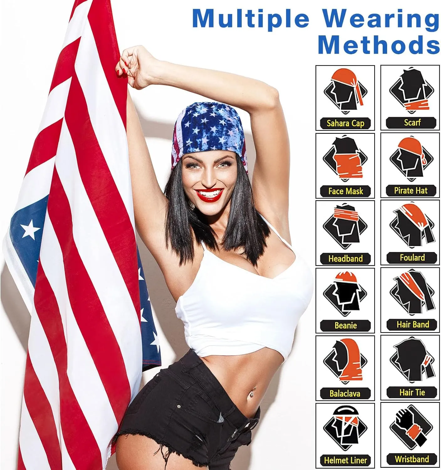Tarpop 30 Pcs Neck Gaiters Scarf Elastic Wrap Headband Sweat Absorbing Bandana for Women Men Sports Yoga Running