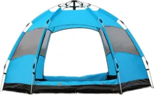 Tent Outdoor 3-5 Person Rainproof Tent Double Tent Camping Camping Portable Storage Bag Can Be Used for Outdoor Camping Park for Backpacking Fishing (Color : Blue, Size : 240Cm*240Cm*130Cm) Tingg
