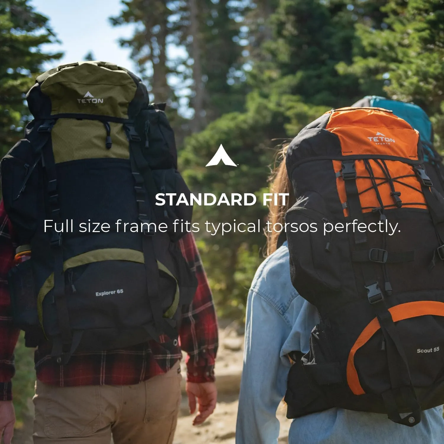 Teton 65L Explorer Internal Frame Backpack for Hiking, Camping, Backpacking, Rain Cover Included, Graphite