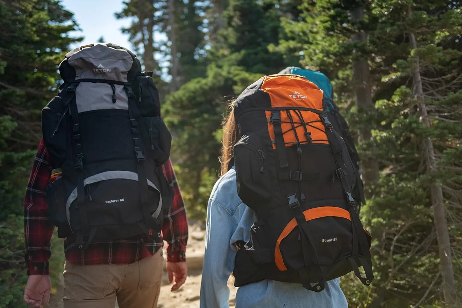 TETON 65L Explorer Internal Frame Backpack for Hiking, Camping, Backpacking, Rain Cover Included