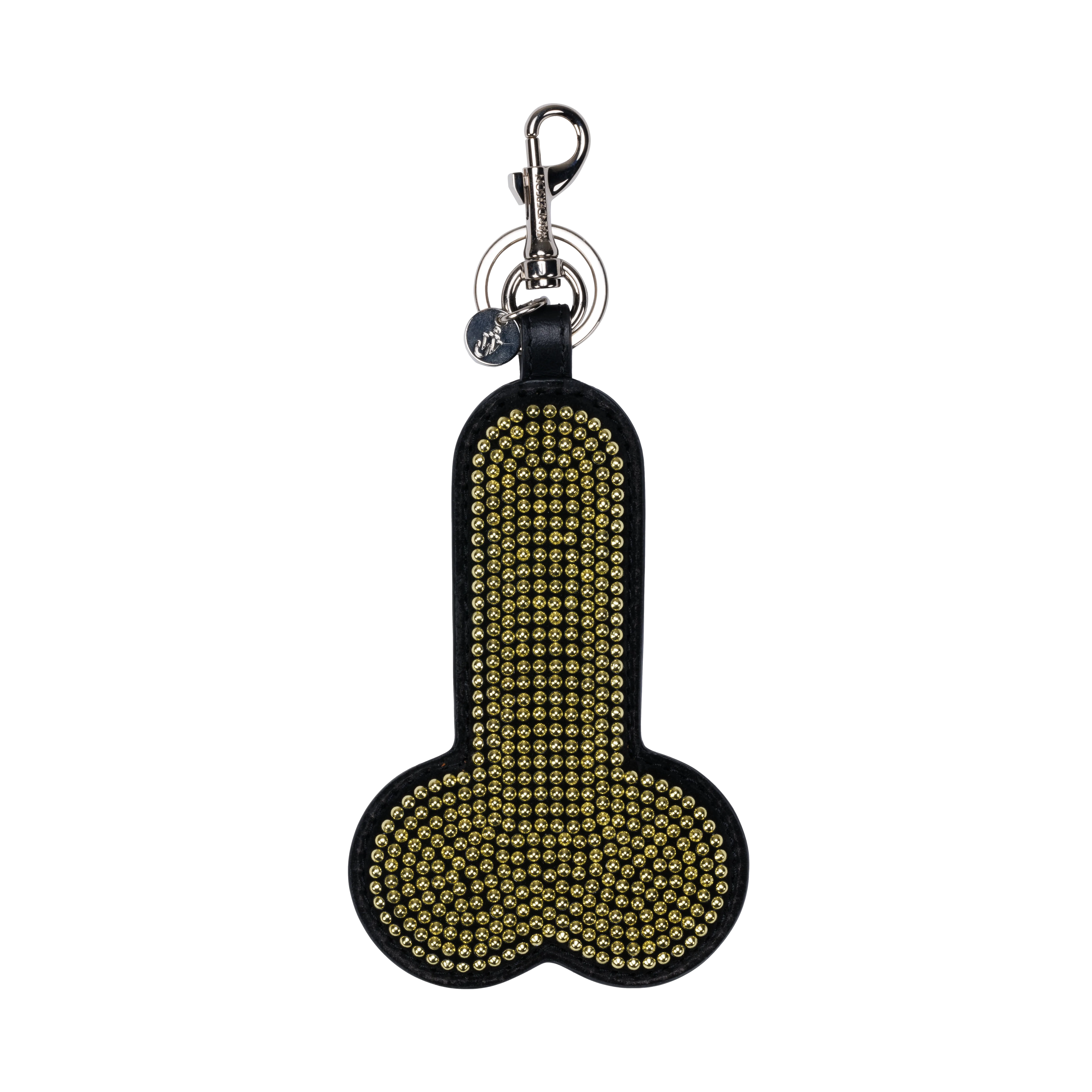 The Pleasing x JW Anderson Sparkly Leather Keyring in Yellow