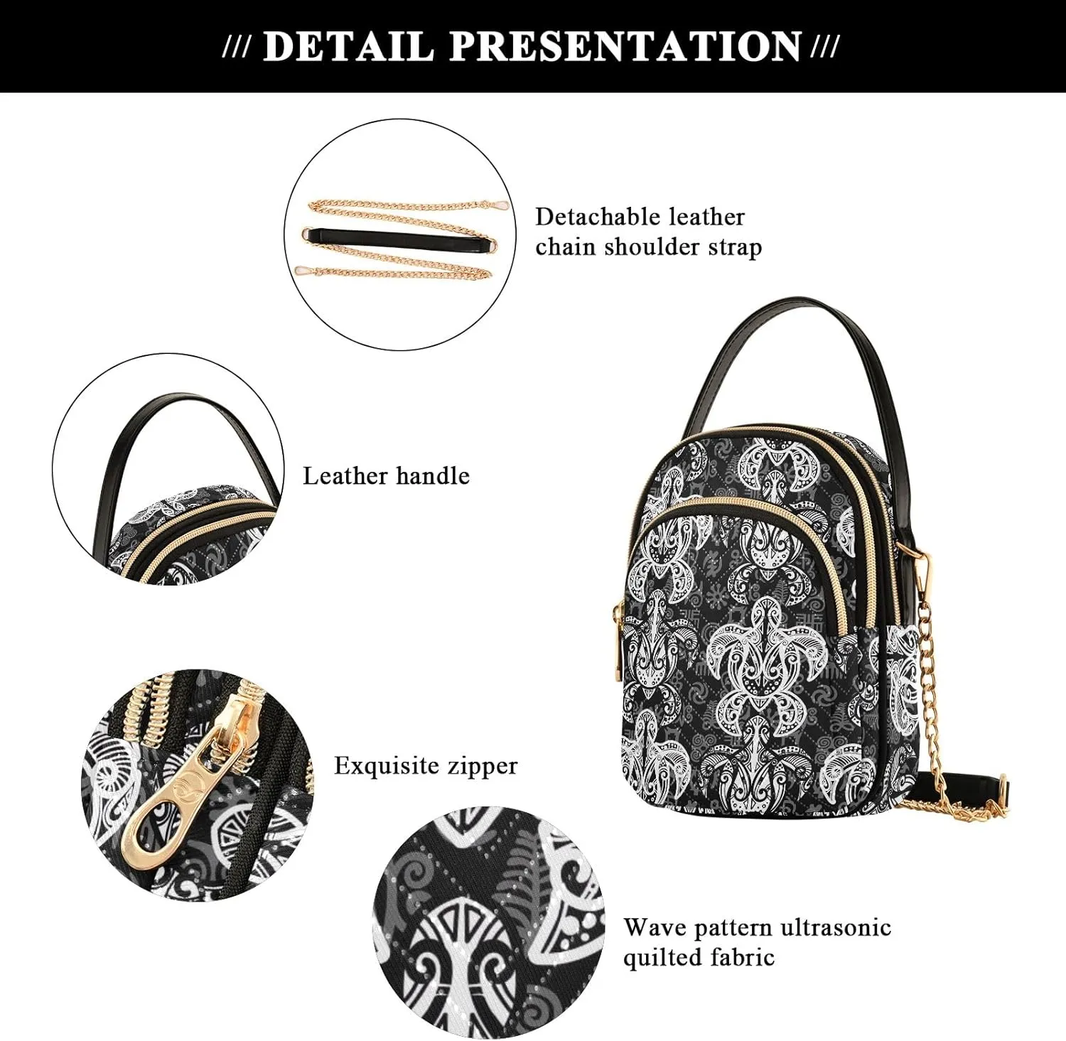 Tie Dye Flowers Quilted Crossbody Purse Crossbody Phone Bags for Women