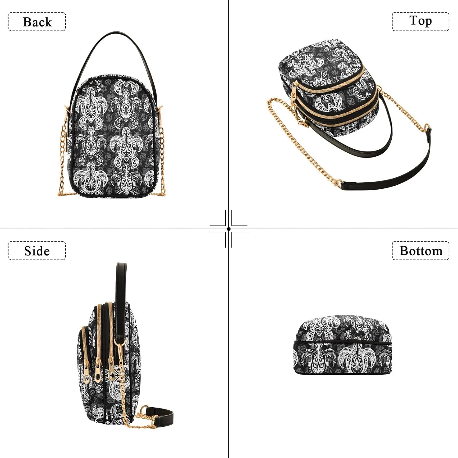 Tie Dye Flowers Quilted Crossbody Purse Crossbody Phone Bags for Women