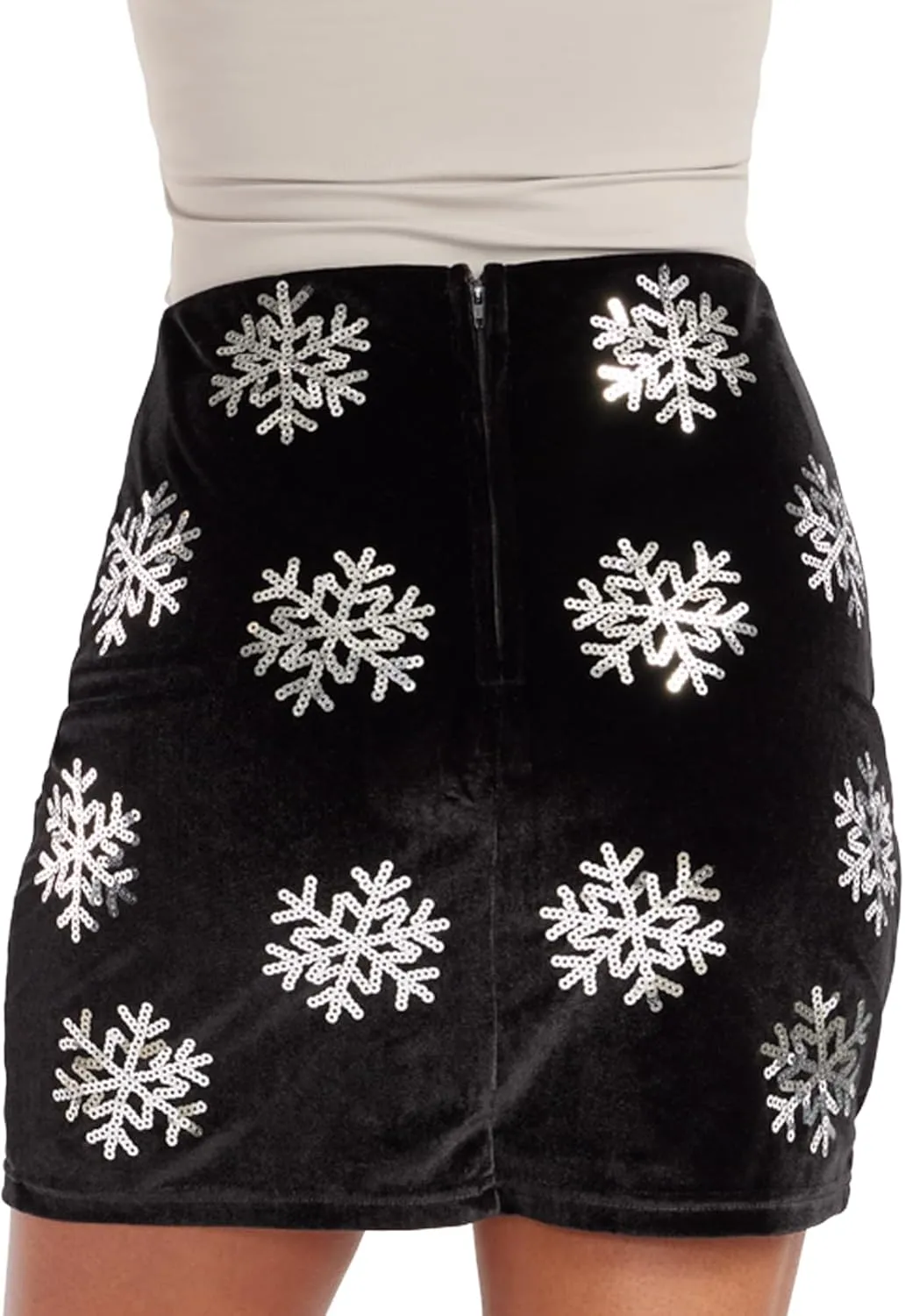 Tipsy Elves Womens Sequin Skirts Sparkly Knee Length Concert Mini Skirt Shiny Dance Club Rave Party Skirt for Women