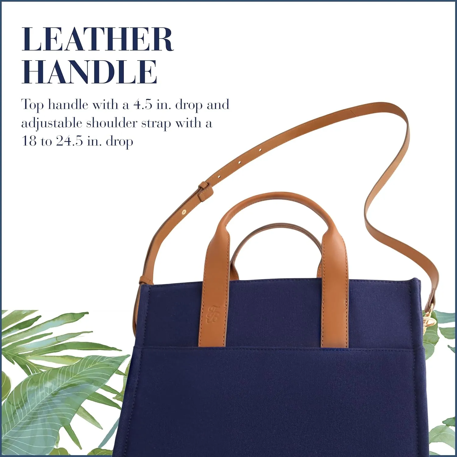 Tommy Bahama Women's Tote Bag, Medium Travel Purse Handbag with Adjustable Shoulder Strap and Leather Trim