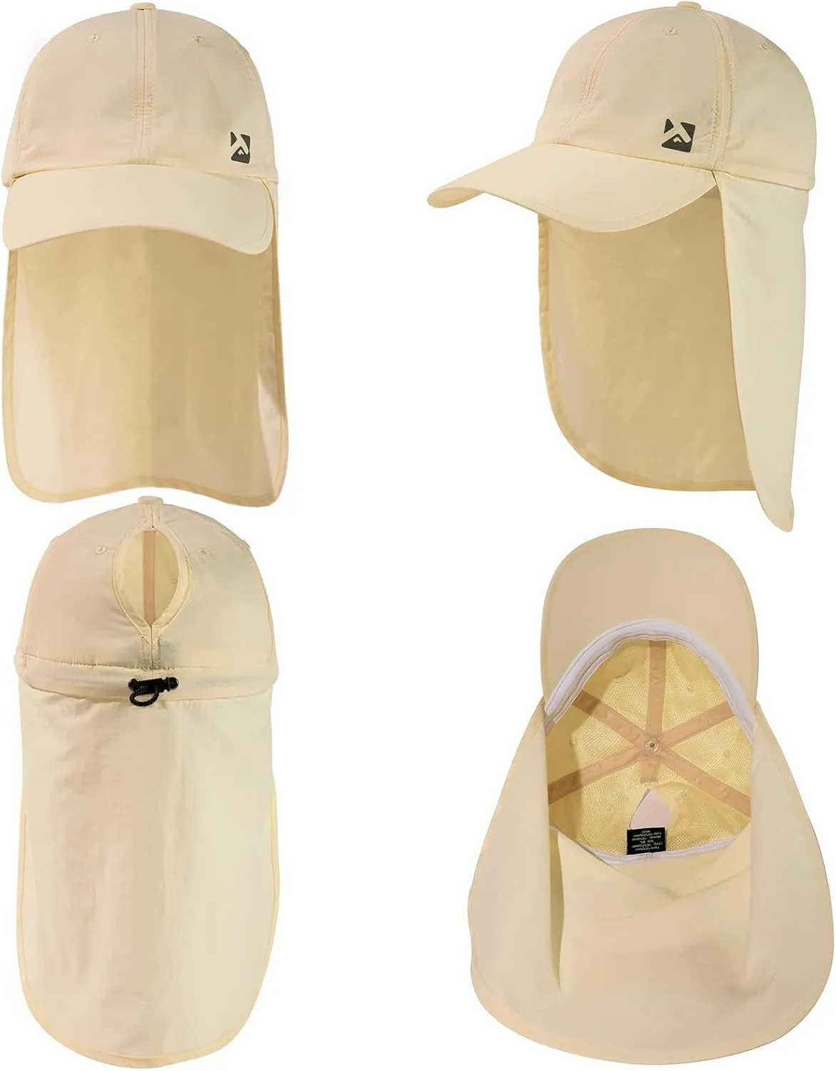 TOP-EX L/XL Sun Hats for Women Ponytail Baseball Cap with Neck Flap UPF50 Summer Hiking Gardening Hat Waterproof