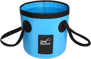 TopHomer Collapsible Bucket with Handle Portable Camping Bucket 12L Outdoor Fishing Water Folding Bucket for RVing, Camping, Hiking, Boating, Backpacking