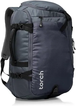 torch 40L Travel Backpack for Men - Large Carry On Backpack Airline Approved with Rain Cover for Camping, Hiking, Outdoor - Takahagi (Iron Grey)
