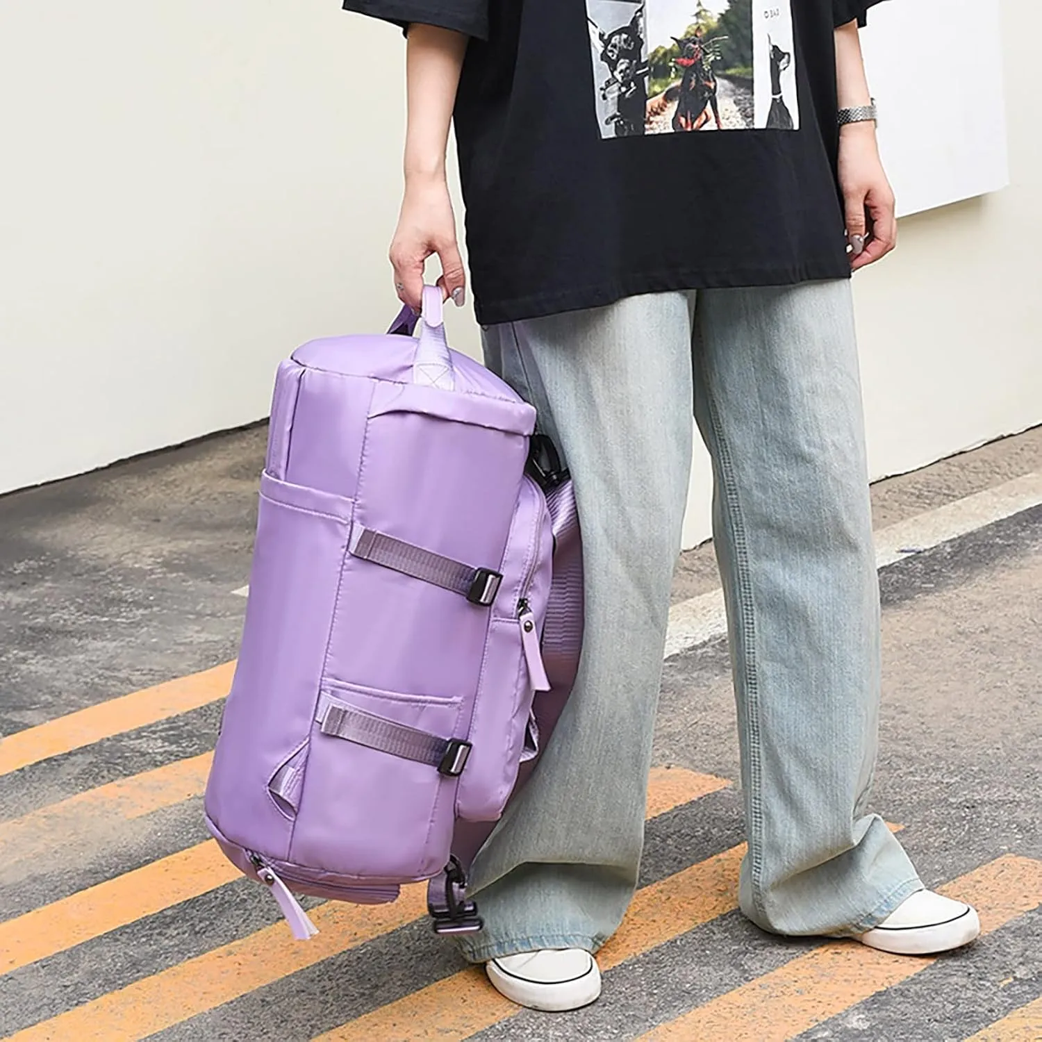 Tote Bag For Women Light Foldable Unisex Sport Backpack Handbags Day pack Weekend Travel Fitness Duffle Bag Overnight Bags U