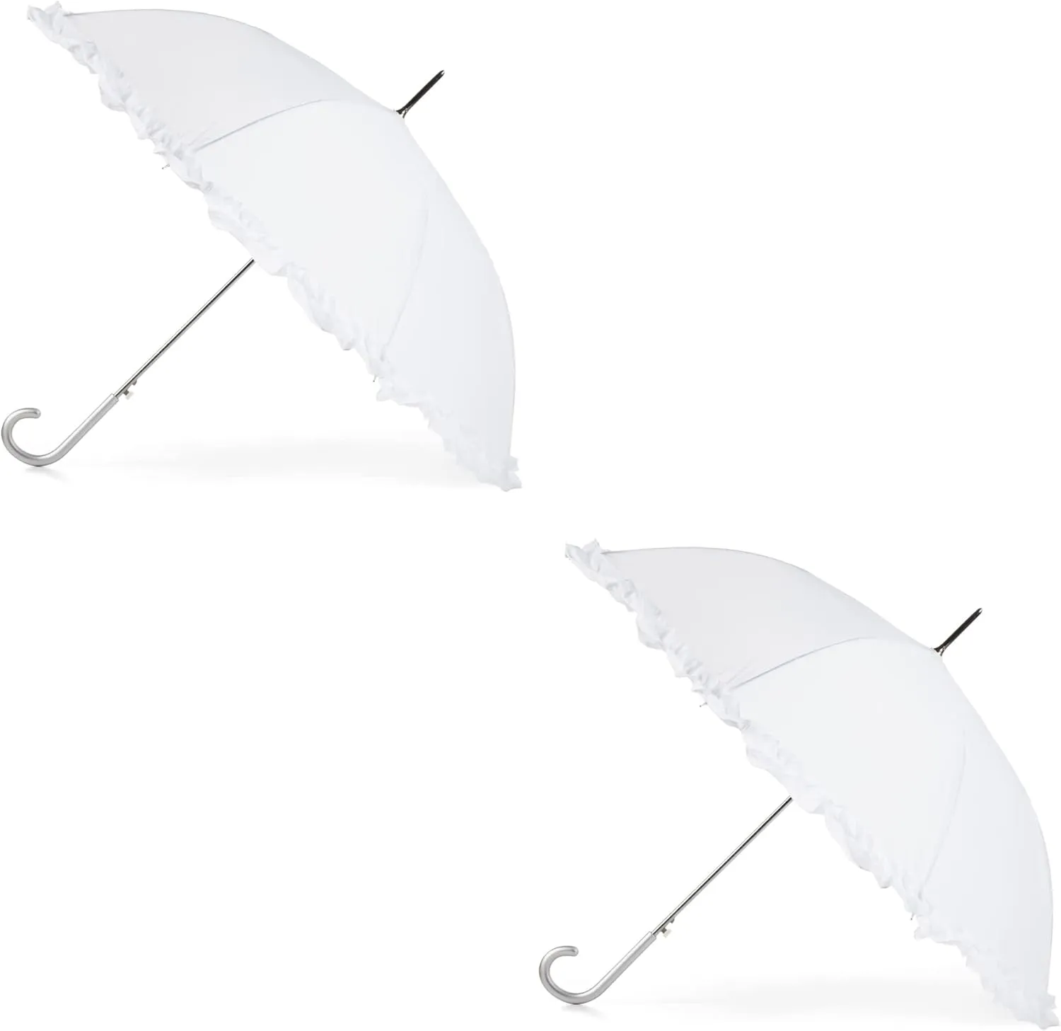 totes Women's Auto Open Ruffle Stick Umbrella 2 pack