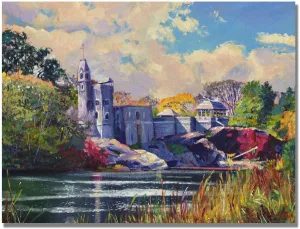 Trademark Art David Lloyd Glover Belvedere Castle Central Park Canvas Artwork, 18 by 24-Inch