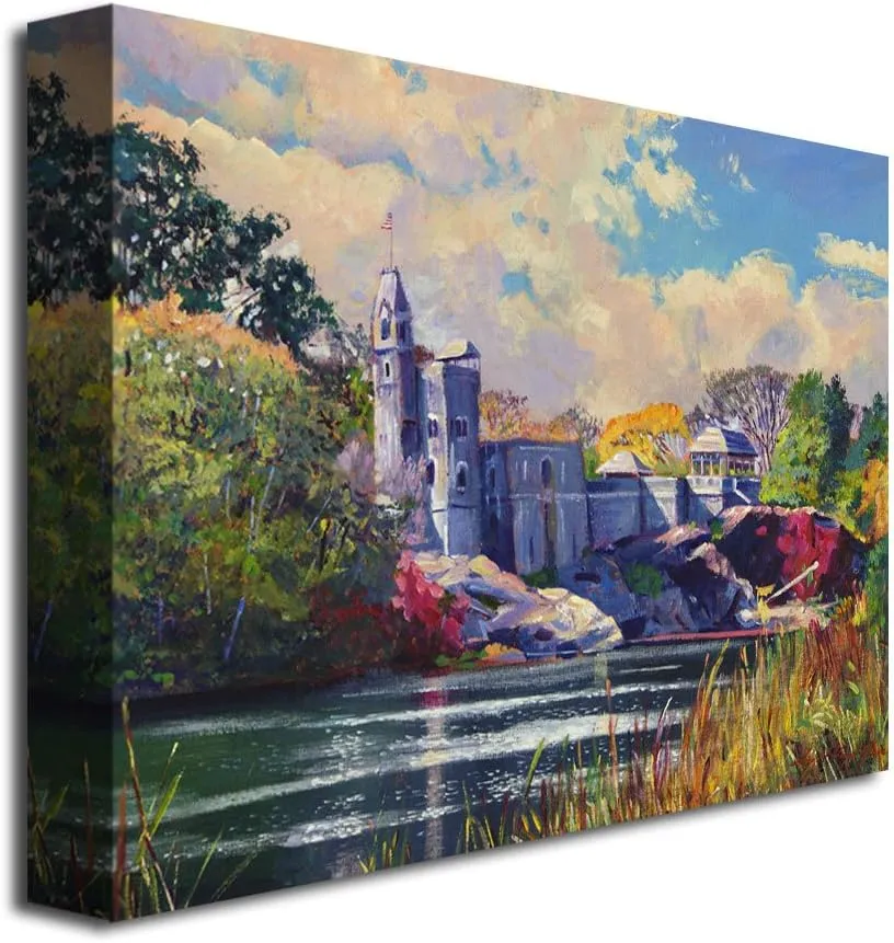 Trademark Art David Lloyd Glover Belvedere Castle Central Park Canvas Artwork, 18 by 24-Inch